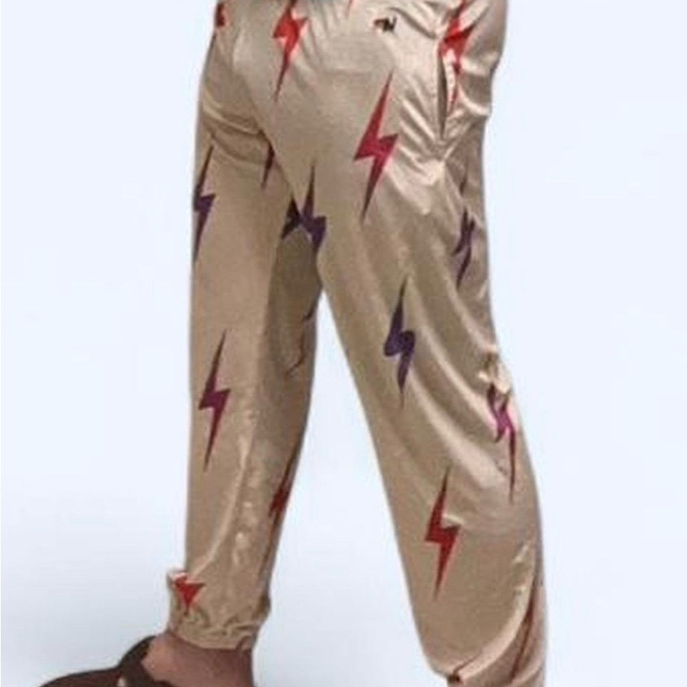 Men's Aviator Nation velour Bolt Repeat  Joggers